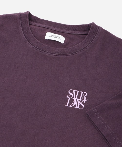 Saturdays NYC（サタデーズ ニューヨークシティ ）の「Saturday Stuck SS T-Shirt（Tシャツ/カットソー・メンズ・パープル/ブルー系その他4/チャコールグレー/ホワイト系その他2・L/S/M/XL）」の6枚目の写真