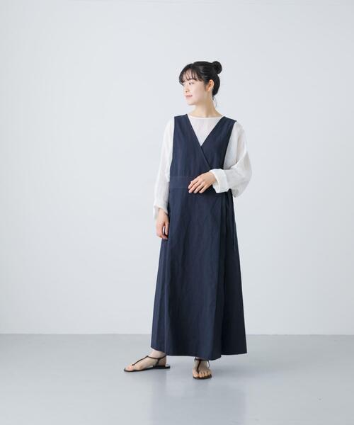 かぐれ（カグレ）の「コットンヘンプラップワンピース（ワンピース