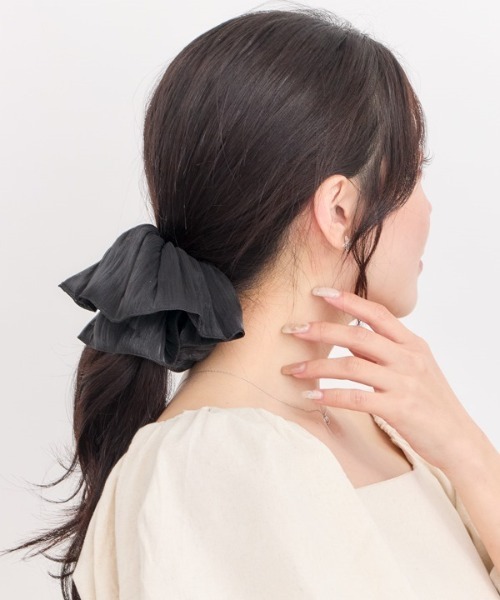 BELLA BIG シュシュ　ホワイト ChouChou - Large / STRIPE WHITE – BELLA