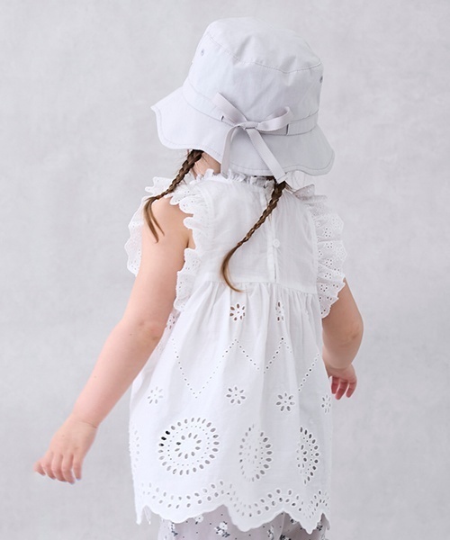 petit main（プティマイン）の「【リンク】オーバーレースチュニック(キッズ)（チュニック・キッズ・ダークブラウン/ラベンダー/オフホワイト・130cm/80ｃｍ/110cm/100cm/90cm/120cm）」の5枚目の写真