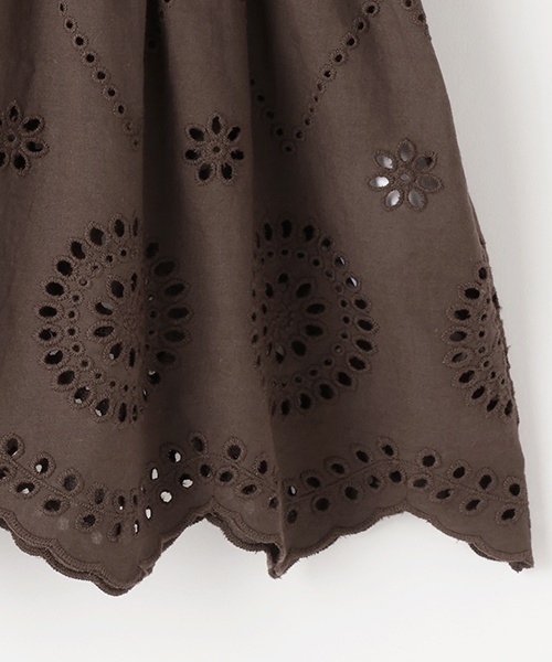 petit main（プティマイン）の「【リンク】オーバーレースチュニック(キッズ)（チュニック・キッズ・ダークブラウン/ラベンダー/オフホワイト・130cm/80ｃｍ/110cm/100cm/90cm/120cm）」の12枚目の写真