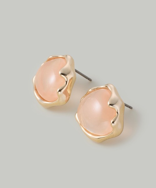 Jolie Toujours（ジョリトゥジュール）の「サークルマーブルクリアピアス（ピアス（両耳用）・レディース・ブラック/オフホワイト/コーラル/グリーン・FREE）」の8枚目の写真