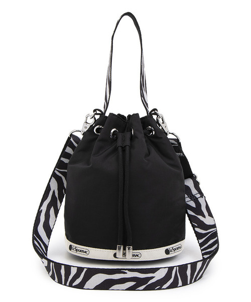 LeSportsac(レスポートサック)の「DRAWSTRING BUCKET XBODY ノワールゼブラ(ショルダーバッグ・レディース・ブラック・FREE)」の4枚目の写真