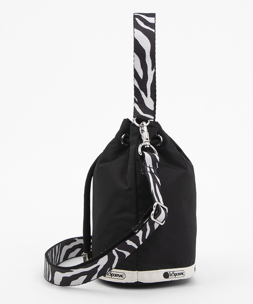 LeSportsac(レスポートサック)の「DRAWSTRING BUCKET XBODY ノワールゼブラ(ショルダーバッグ・レディース・ブラック・FREE)」の5枚目の写真