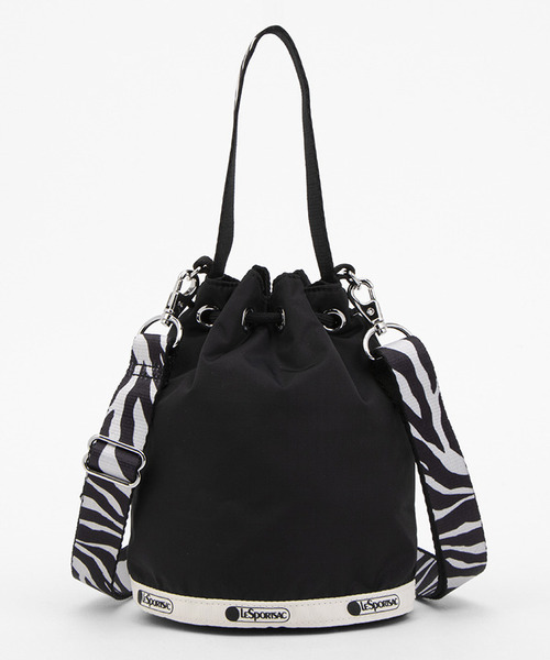 LeSportsac(レスポートサック)の「DRAWSTRING BUCKET XBODY ノワールゼブラ(ショルダーバッグ・レディース・ブラック・FREE)」の6枚目の写真