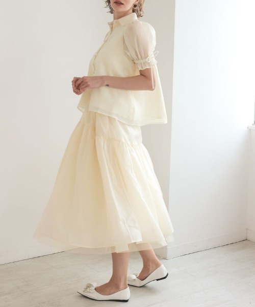 DONOBAN(ドノバン)の「シアーラメスカート(スカート・レディース・ブラック/ホワイト/アイボリー/ライトピンク・ONE)」の13枚目の写真