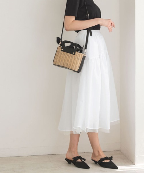 DONOBAN(ドノバン)の「シアーラメスカート(スカート・レディース・ブラック/ホワイト/アイボリー/ライトピンク・ONE)」の16枚目の写真