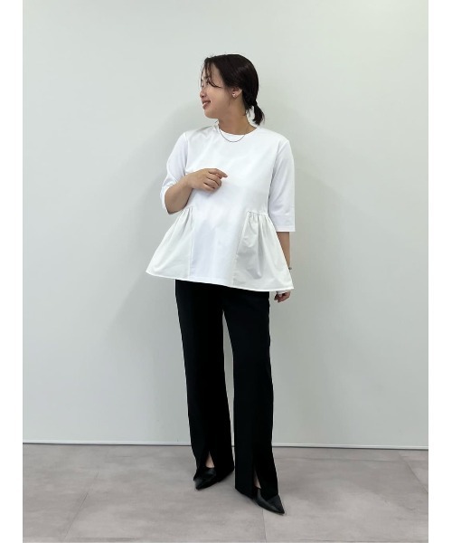 UR'S(ユアーズ)の「スリットデザインスリムパンツ(その他パンツ・レディース・ホワイト/ブラック/チャコール・M/S/L)」の17枚目の写真