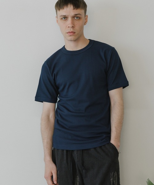 HANES（ヘインズ）の「Hanes/ヘインズ RIB S/S CREW TEE BEEFY リブTシャツ 2026年 夏 夏服（Tシャツ/カットソー・メンズ・ホワイト/ブラック/ネイビー・XL/L/M）」の3枚目の写真