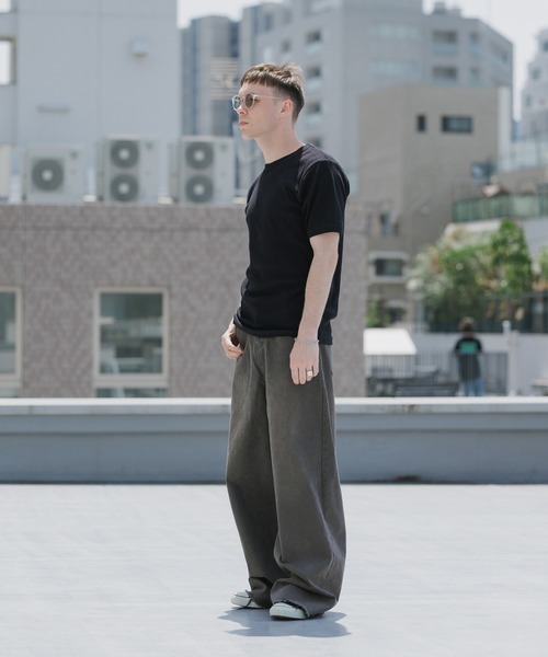 HANES（ヘインズ）の「Hanes/ヘインズ RIB S/S CREW TEE BEEFY リブTシャツ 2026年 夏 夏服（Tシャツ/カットソー・メンズ・ホワイト/ブラック/ネイビー・XL/L/M）」の16枚目の写真