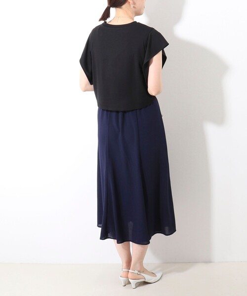 MICO COULIER（ミコクリエ）の「シアーギンガムワンピース（ワンピース・レディース・ネイビー/ブラック・38）」の17枚目の写真