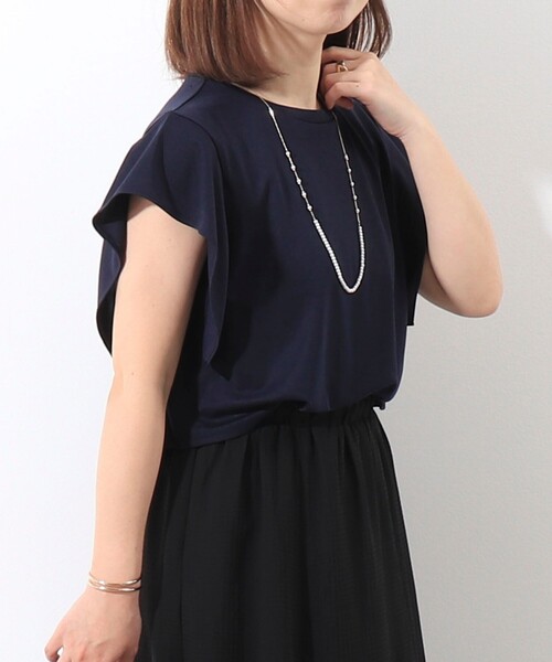 MICO COULIER（ミコクリエ）の「シアーギンガムワンピース（ワンピース・レディース・ネイビー/ブラック・38）」の3枚目の写真