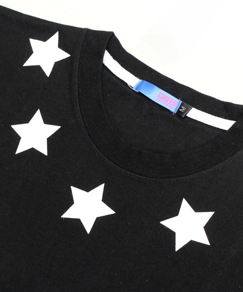 CHEER(チアー)の「ネックスターバックプリントBIGTEE(Tシャツ/カットソー・レディース・ブラック/ホワイト・S/M/L)」の8枚目の写真