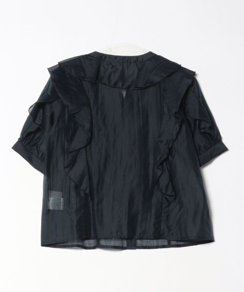 31 Sons de mode（トランテアン　ソン　ドゥ　モード）の「2025春夏新作 シアーラッフルブラウス（シャツ/ブラウス・レディース・ネイビー/イエロー/ホワイト・ﾌﾘ-）」の8枚目の写真