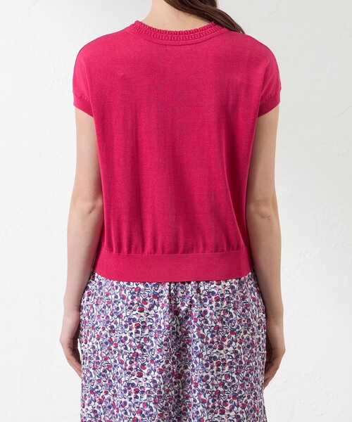 amaca（アマカ）の「シャイニーコットン混プルオーバー（ニット/セーター・レディース・ネイビー/グリーン系その他/ピンク系その他2/オフホワイト・38）」の6枚目の写真