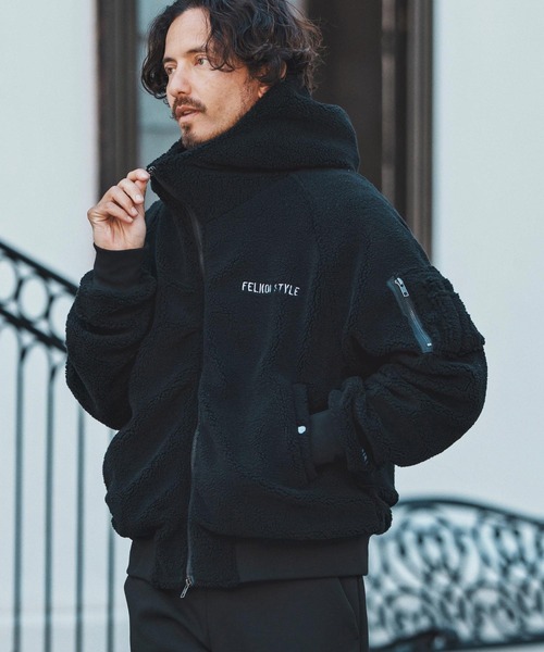 mj10790- Soft Boa Hooded MA-1 MA-1ジャケット（MA-1）｜felkod