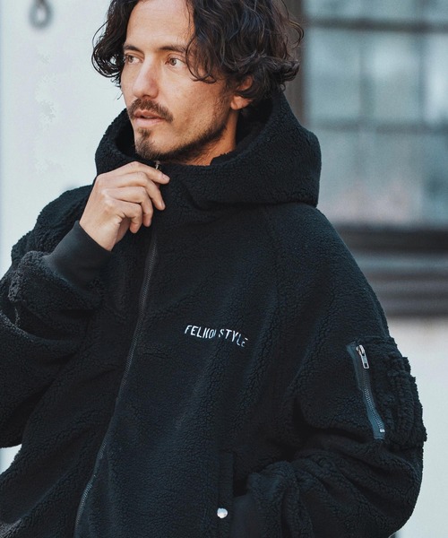 mj10790- Soft Boa Hooded MA-1 MA-1ジャケット（MA-1）｜felkod