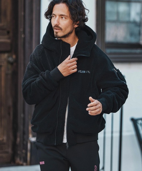 mj10790- Soft Boa Hooded MA-1 MA-1ジャケット（MA-1）｜felkod