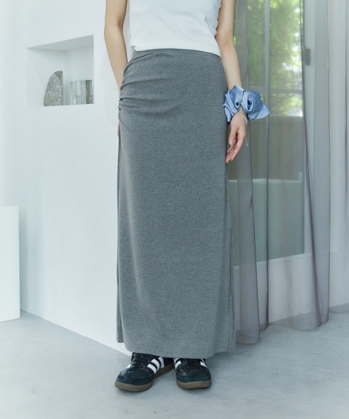 LIENCOEUR（リアンクール）の「サイドギャザータイトスカート（スカート・レディース・ダークグレー/グレー・FREE）」の12枚目の写真