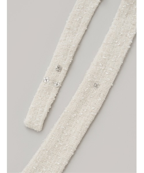 予約商品】ホルターネックオフショルツイードトップス – Darich