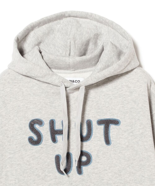 CHARI&CO（チャリアンドコー）の「CHARI&CO / SHUT UP HOODIE SWEATS（スウェット・メンズ・グレー・XL/L/M）」の3枚目の写真