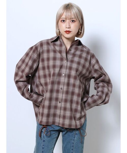 MURUA（ムルーア）の「オフショルマルチウェイシャツ【２WAY】【３WAY】（シャツ/ブラウス・レディース・ホワイト/ブラウン/ブラック・FREE）」の10枚目の写真
