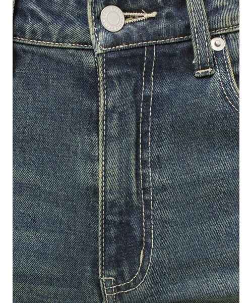 EVRIS（エヴリス）の「ヴィンテージライクダメージフレアデニムパンツ（デニムパンツ・レディース・インディゴブルー/ブラック・SMALL/MEDIUM）」の3枚目の写真