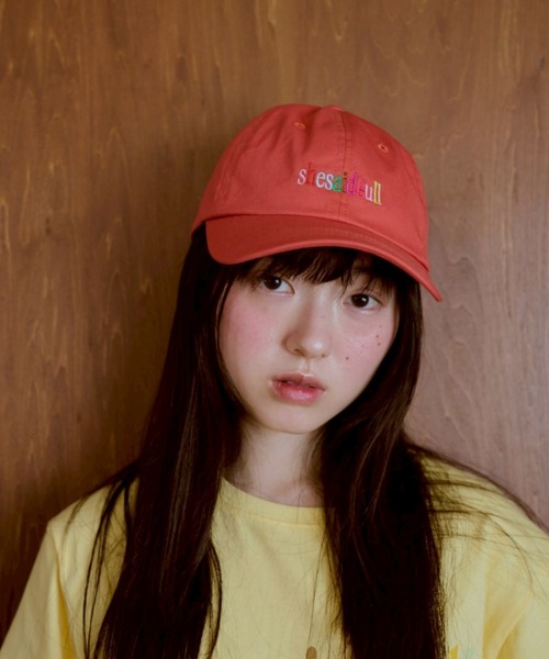 common gull products.（コモンガルプロダクツ）の「shesaidthat×common gull products. こんにちは、コーヒーでもどうですか？” cap ”（キャップ・レディース・ピンク系/ネイビー・フリー）」の2枚目の写真