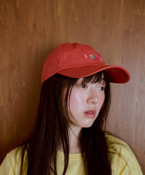common gull products.（コモンガルプロダクツ）の「shesaidthat×common gull products. こんにちは、コーヒーでもどうですか？” cap ”（キャップ・レディース・ピンク系/ネイビー・フリー）」の6枚目の写真