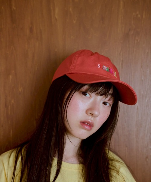 common gull products.（コモンガルプロダクツ）の「shesaidthat×common gull products. こんにちは、コーヒーでもどうですか？” cap ”（キャップ・レディース・ピンク系/ネイビー・フリー）」の8枚目の写真