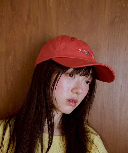common gull products.（コモンガルプロダクツ）の「shesaidthat×common gull products. こんにちは、コーヒーでもどうですか？” cap ”（キャップ・レディース・ピンク系/ネイビー・フリー）」の9枚目の写真