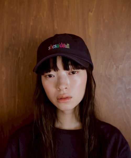 common gull products.（コモンガルプロダクツ）の「shesaidthat×common gull products. こんにちは、コーヒーでもどうですか？” cap ”（キャップ・レディース・ピンク系/ネイビー・フリー）」の18枚目の写真
