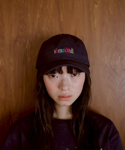 common gull products.（コモンガルプロダクツ）の「shesaidthat×common gull products. こんにちは、コーヒーでもどうですか？” cap ”（キャップ・レディース・ピンク系/ネイビー・フリー）」の19枚目の写真