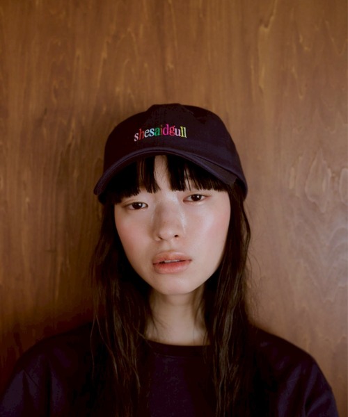common gull products.（コモンガルプロダクツ）の「shesaidthat×common gull products. こんにちは、コーヒーでもどうですか？” cap ”（キャップ・レディース・ピンク系/ネイビー・フリー）」の21枚目の写真