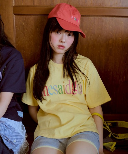common gull products.（コモンガルプロダクツ）の「shesaidthat×common gull products. こんにちは、コーヒーでもどうですか？” cap ”（キャップ・レディース・ピンク系/ネイビー・フリー）」の13枚目の写真