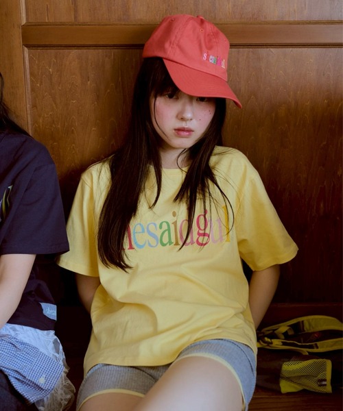 common gull products.（コモンガルプロダクツ）の「shesaidthat×common gull products. こんにちは、コーヒーでもどうですか？” cap ”（キャップ・レディース・ピンク系/ネイビー・フリー）」の11枚目の写真