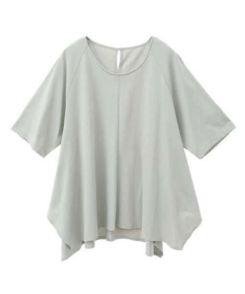LOGEMENT DE CLAIRE（ロジュモンドクレール）の「【LOURMARIN】フレアーヘムTシャツ（Tシャツ/カットソー・レディース・グリーン/スミクロ/オフホワイト・FREE）」の14枚目の写真