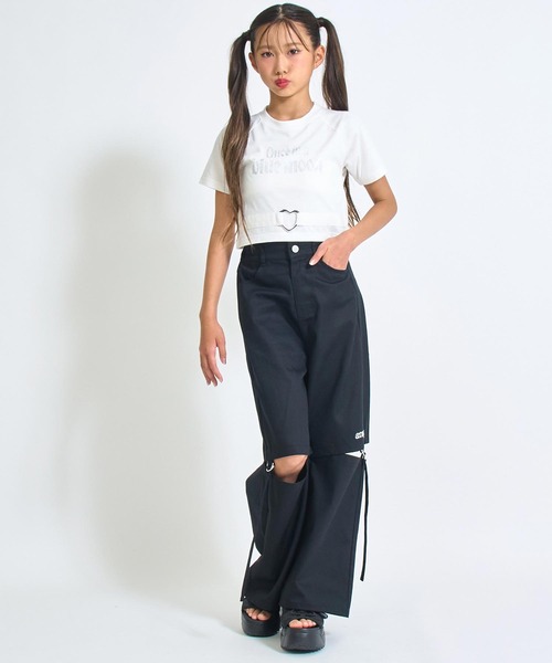 ANAP GiRL(アナップガール)の「ANAPR+S【リラスポ】2WAY デニム パンツ【キッズお揃い】(デニムパンツ・キッズ・ブラック/ブルー・M/S/XS)」の10枚目の写真