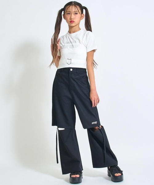 ANAP GiRL(アナップガール)の「ANAPR+S【リラスポ】2WAY デニム パンツ【キッズお揃い】(デニムパンツ・キッズ・ブラック/ブルー・M/S/XS)」の11枚目の写真