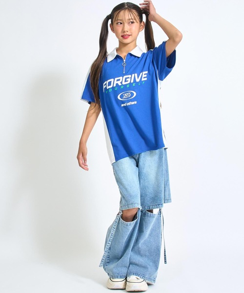 ANAP GiRL(アナップガール)の「ANAPR+S【リラスポ】2WAY デニム パンツ【キッズお揃い】(デニムパンツ・キッズ・ブラック/ブルー・M/S/XS)」の15枚目の写真