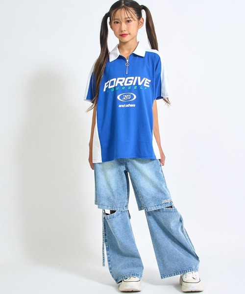 ANAP GiRL(アナップガール)の「ANAPR+S【リラスポ】2WAY デニム パンツ【キッズお揃い】(デニムパンツ・キッズ・ブラック/ブルー・M/S/XS)」の16枚目の写真