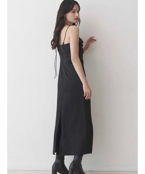 MERCURYDUO(マーキュリーデュオ)の「サテンキャミナローワンピース(ワンピース・レディース・ダークブラウン/ブラック/ミント/ベビーピンク・SMALL/MEDIUM)」の8枚目の写真