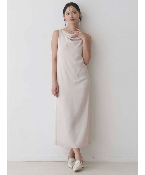 MERCURYDUO(マーキュリーデュオ)の「サテンキャミナローワンピース(ワンピース・レディース・ダークブラウン/ブラック/ミント/ベビーピンク・SMALL/MEDIUM)」の15枚目の写真