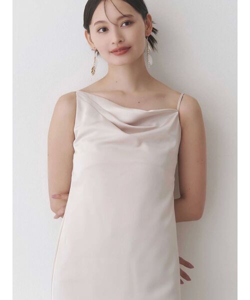 MERCURYDUO(マーキュリーデュオ)の「サテンキャミナローワンピース(ワンピース・レディース・ダークブラウン/ブラック/ミント/ベビーピンク・SMALL/MEDIUM)」の17枚目の写真