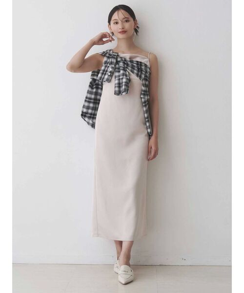 MERCURYDUO(マーキュリーデュオ)の「サテンキャミナローワンピース(ワンピース・レディース・ダークブラウン/ブラック/ミント/ベビーピンク・SMALL/MEDIUM)」の19枚目の写真