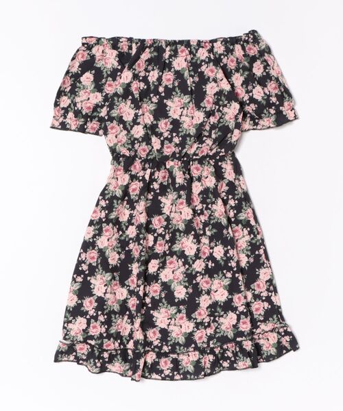 urge:(アージコロン )の「【URGE:】花柄 オフショル 2WAY ミニ丈 ワンピース(ワンピース・レディース・ブラック・X-LARGE/LARGE/MEDIUM/SMALL)」の5枚目の写真