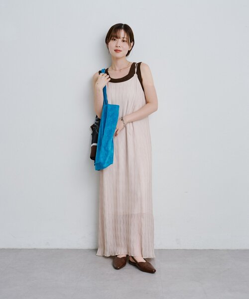 Kastane(カスタネ)の「【新色追加/4色展開/前後2WAY】ブークレニットタンク(タンクトップ・レディース・チャコールグレー/サックスブルー/アイボリー/ブラウン・FREE)」の16枚目の写真