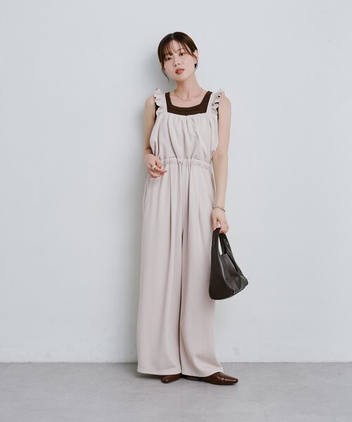 Kastane(カスタネ)の「【新色追加/4色展開/前後2WAY】ブークレニットタンク(タンクトップ・レディース・チャコールグレー/サックスブルー/アイボリー/ブラウン・FREE)」の21枚目の写真