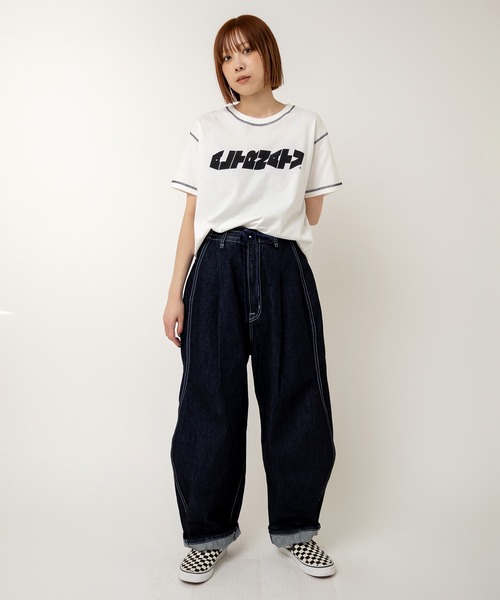 セール】R4384 ウェーブシームパンツ（デニムパンツ）｜RNA（アール