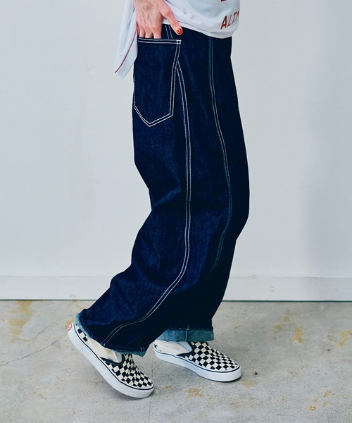 セール】R4384 ウェーブシームパンツ（デニムパンツ）｜RNA（アール